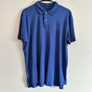 Polo by Ralph Lauren Men's Blue Polo Shirt Size L